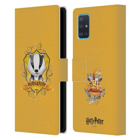 Head Case Designs Officially Licensed Harry Potter Deathly Hallows II Hufflepuff Leather Book Wallet Case Cover Compatible with Samsung Galaxy A51 (2019)