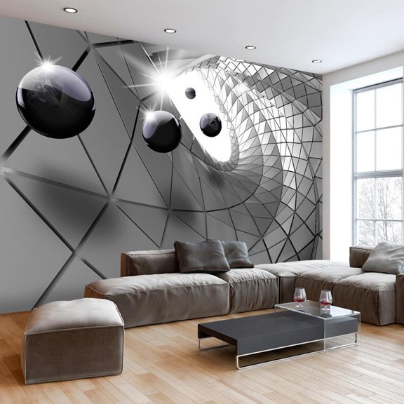 Tiptophomedecor 3D Illusion Wallpaper Wall Mural - Steel Illusion