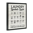 thumbnail image 2 of Stupell Industries Laundry Symbols Guide Typography Jet Black Framed Floating Canvas Wall Art, 24x30, by Lettered and Lined, 2 of 5