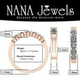 thumbnail image 3 of NANA 10 Karat Rose Gold Shared Prongs 5 Stone AAAAA Zirconia Simulated Diamond Band - Size 7, 3 of 7
