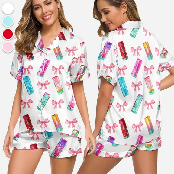 Alani Nu Energy Drink Coquette Bow Pajama Set, Alani Pajamas