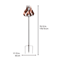 thumbnail image 4 of Teamson Home Outdoor Tulip Kinetic Windmill Sculpture, Tangerine, 4 of 10
