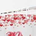 thumbnail image 4 of 72x72 Valentine''s Day Shower Curtains Falling Red Love Hearts Holiday Bathroom Curtains Valentines Lovers Couples Romantic Decors Home Fabric Waterproof Set 12 Hooks, 4 of 5