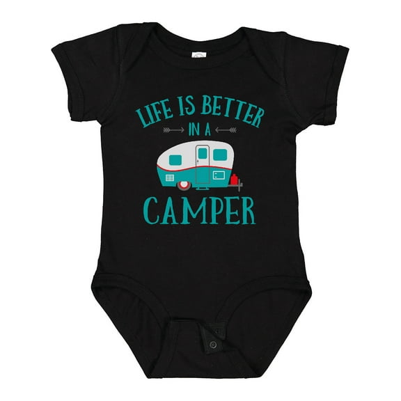 Inktastic Life's Better in a Camper Girls Baby Bodysuit