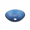 thumbnail image 4 of Round Blue Tempered Glass Countertop Vessel Sink 12" Bathroom Sink, Drain, Gasket Renovator's Supply, 4 of 8