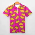 thumbnail image 3 of Tacos Rosados Men Zipper T-shirt Summer Casual Short Sleeve T-shirt Top, 3 of 7