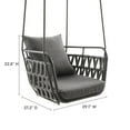 thumbnail image 4 of Swing Lounge Chair, Dark Gray, Aluminum, Outdoor Patio Balcony Cafe Bistro Garden Hospitality Restaurant, Modern Contemporary, HB37281, 4 of 11