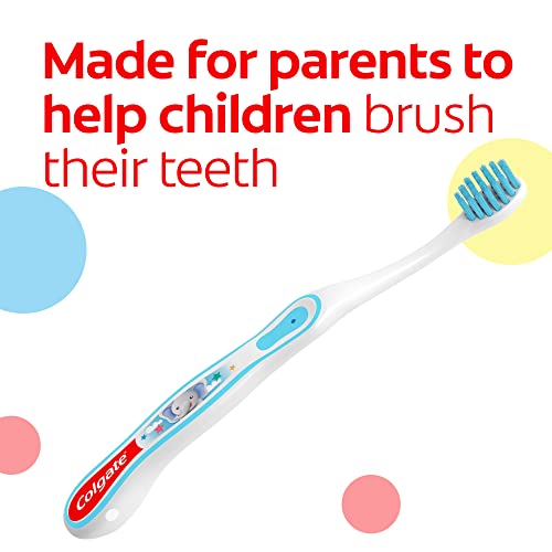 Colgate Kids My First Toothbrush for Baby, Ages 0-2, Extra Soft, 2 Pack, White