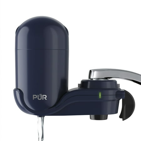 pur plus faucet mount water filtration system, vertical, indigo, fm2800n