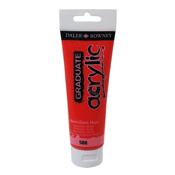 Daler-Rowney Graduate Acrylic, 120ml Tube, Vermillion Hue