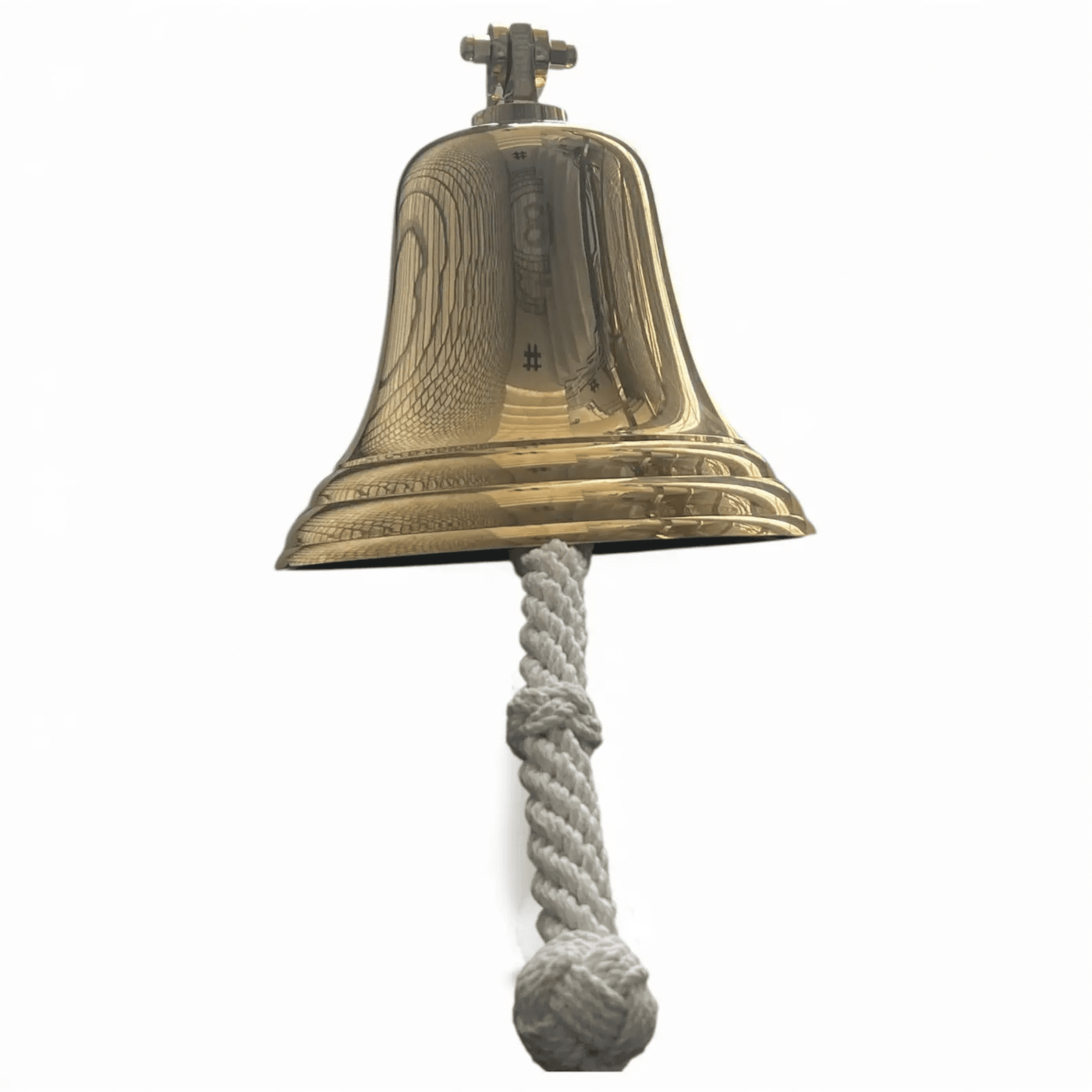 Vintage Nautical Brass Ship Bell Large 11inch Pub Bell, Wall Mountable Door Bell Home Decor Gift
