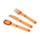 thumbnail image 2 of Juego de cubiertos para acampar, utensilios de cocina portátiles, juego de cuchara y tenedor, cubiertos Naranja, 2 of 9