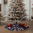 thumbnail image 5 of Salouo Retro Rabbit Flower Christmas Tree Skirt 48" Farmhouse Christmas Decorations Snowman Xmas Tree Skirt Tree Mat for Holiday Party Decor, 5 of 8
