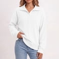 thumbnail image 3 of OunisaWomen's Henley Collar Sweatshirt, Long Sleeve Loose Casual Pullover, 3 of 8