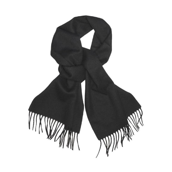 Biagio 100% Wool NECK Scarf Solid Black Color Scarve for Men or Women
