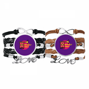 Jianjun National Territory Bracelet Hand Strap Leather Rope Wristband Double Set