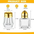 thumbnail image 7 of Mini Salt & Pepper Shakers Clear Seasonings Shakers Tiny Spice Shakers Transparent Seasoning Shakers Gold, 7 of 7
