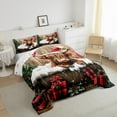 thumbnail image 3 of Feelyou Christmas Cow 01, Rustic Farmhouse Animal Twin Comforter Sets, Xmas Tree Gifts Reversible Bedding Set, Super Cozy Room Decor,2-Piece, 3 of 8