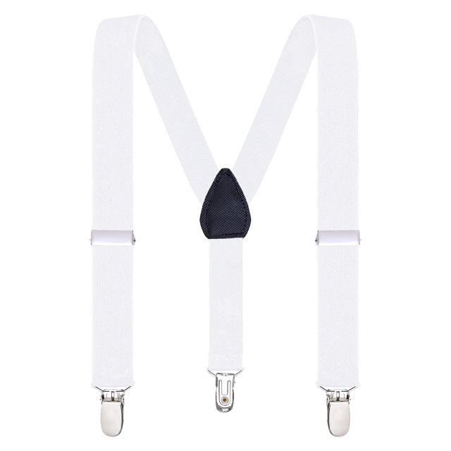 Buyless Fashion Adjustable Suspenders for Kids Toddlers Baby Elastic Solid Color 1 Inch - Y Back Design