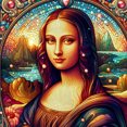 thumbnail image 1 of Mona Lisa en Vitrail - Peinture Diamant DIY, 1 of 6