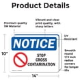 thumbnail image 2 of (2 Pack) Stop Cross Contamination Sign, 2 of 7