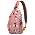 thumbnail image 1 of Sac à Dos à Bandoulière Imprimé Chien Mignon pour Femmes, Motif Chiot Adorable Sac à Bandoulière avec Motif Patte et Queue, Sac de Randonnée de Voyage, 1 of 5