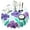 White-1, variant on 60 Inch Round Lace Tablecloth Water Resistant Washable, Monarch Butterfly Aesthetic