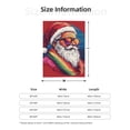 thumbnail image 3 of Hohoho Gay Santa Rainbow (3) Throw Blanket for Stylish Warm Winter Cabin Ultra-Soft Micro Fleece Blanket, Premium Microfiber, Silky Soft, Plush, Warm and Lightweight for Couch, Sofa, Bed - 50"X40", 3 of 5