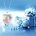 thumbnail image 5 of Sterling Silver Double Butterfly Heart Shape Locket Pendant, 5 of 7
