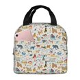 thumbnail image 1 of Fotbe Dogs Funny Pets Bolsa Térmica con Estampado y Forro de Aluminio Grueso Bolsa de Almuerzo con Bolsillo Frontal para Hombres y Mujeres, Ideal para Trabajo, Escuela, 1 of 8
