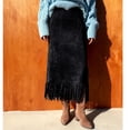 thumbnail image 2 of THDHVS Casual Skirts for Women,High Waist Faux Suede Loose Casual Fringe Long Skirt,Women's Skirts, 2 of 6