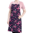 thumbnail image 5 of Pink Breast Cancer Apron-Garden Aprons for Women with Pockets-Cotton Linen Waterproof Kitchen Cooking Gardening Aprons Adjustable for Kitchen,Cooking,BBQ and Salon 32"x27", 5 of 7