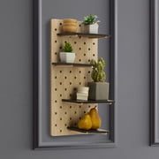 Melannco 20X10-inch Black MDF Shelf Pegboard