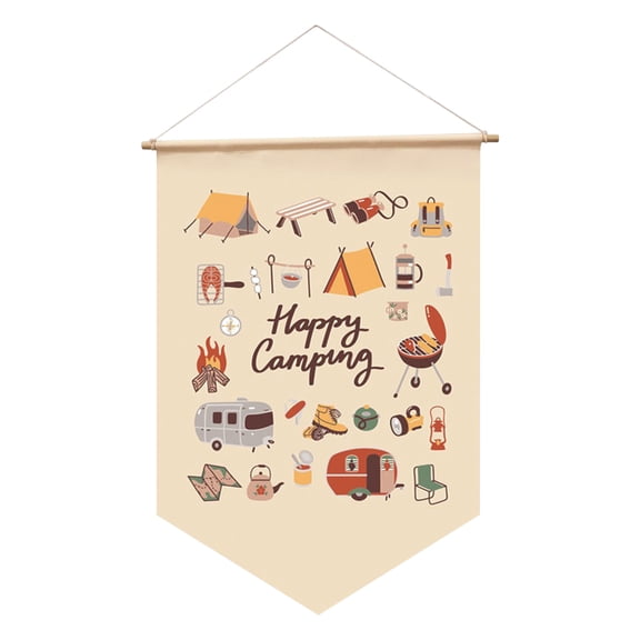 TERGAYEE Camping Flags for Campsite,Welcome to Our Camp Site Small Camping Flags Outdoor Fire Pit Camper Camping Campsite Decoration