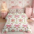 thumbnail image 2 of Manfei Cartoon Bow Wildflower Full Size Comforter Sets 3-Piece,Dreamy Princess Bedding Comforter Set,1 Comforter and 2 Pillowcases,Reversible, 2 of 6