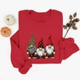 thumbnail image 3 of Women's Christmas Sweatshirts Long Sleeve Crewneck Ribbed Cuffs Holiday Pullover Shirts Red-5 L, 3 of 6