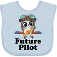 thumbnail image 3 of Inktastic Boys Future Pilot Panda Boys Baby Bib, 3 of 4
