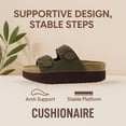 thumbnail image 5 of Cushionaire Plane Comfortable Platform Womens Sandals with Double Buckle Straps and Genuine Suede Cushioned Footbed, Wide Widths Available, 5 of 11