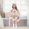 thumbnail image 7 of Wearable Blanket with Sleeves and Pocket Oversized Hooded Sweatshirt 3-14 YR Delicate Christmas Ornaments M, 7 of 7