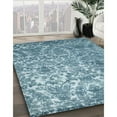 thumbnail image 3 of Ahgly Company Machine Washable Indoor Rectangle Contemporary Steel Blue Area Rugs, 4' x 6', 3 of 7