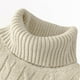 thumbnail image 2 of New Men's High Neck Sweater Solid Color Pullover Knitted Warm Casual Turtleneck Sweatwear Woolen Mens Winter Outdoor Tops, 2 of 5