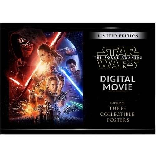 Star Wars: The Force Awakens Digital Movie (Includes Three Posters) - Walmart.com