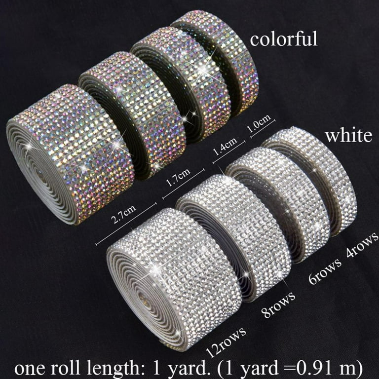 Self-Adhesive Rhinestone Trim Tape Diamond Ribbon DIY Strips Sticker 1  Meter