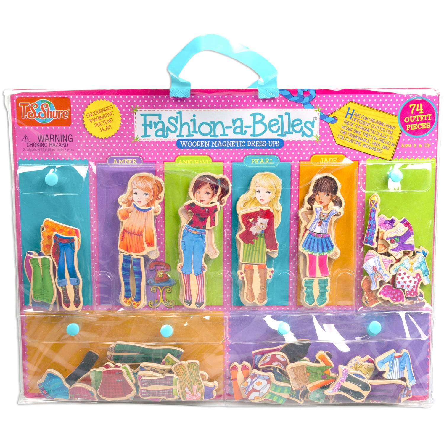 T.S. Shure FashionABelles Mini Wooden DressUp Dolls