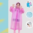 thumbnail image 6 of Hurxie Rain Ponchos for Kids, Reusable Raincoats Jackets with Hoods and Sleeves Lightweight for Girls Boys 9-11Years, 6 of 6