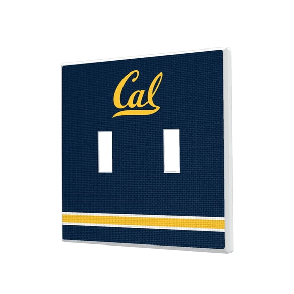 Cal Bears Stripe Design Double Toggle Light Switch Plate