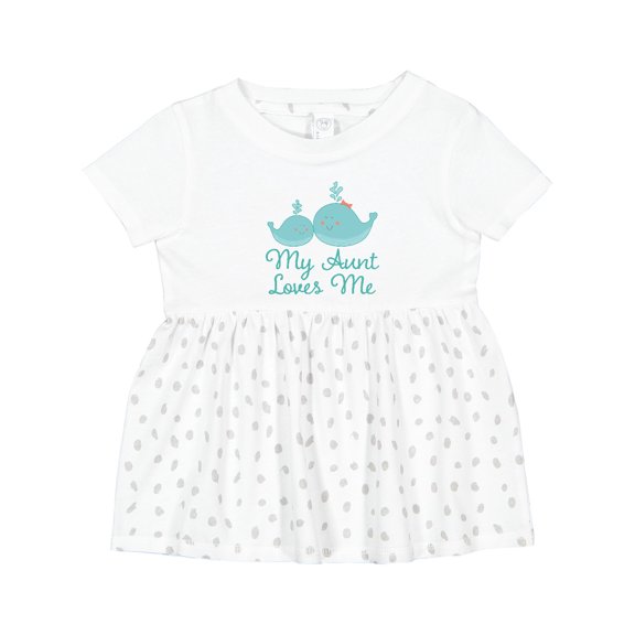 Inktastic My Aunt Loves Me Whale Girls Baby Dress