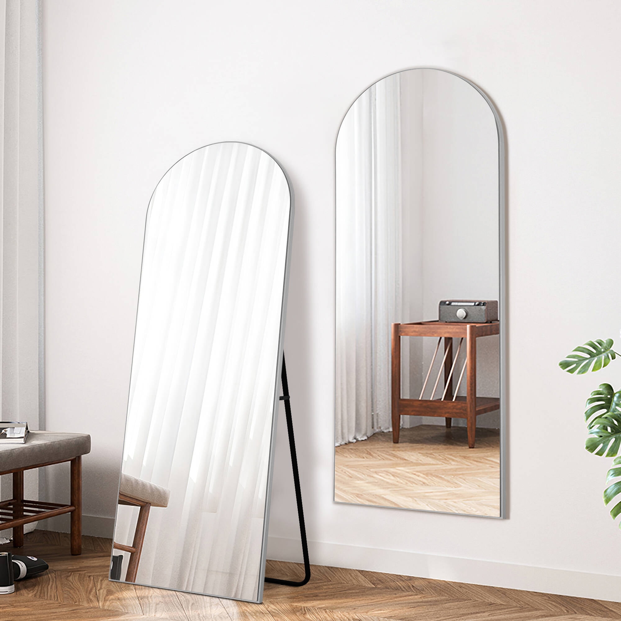 NeuType 65"x22" Arched Full Length Mirror Floor Mirror with Stand