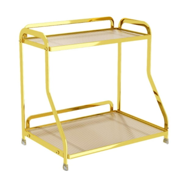 Organizador de baño, organizador de maquillaje para encimera, organizador de lavabo, estante multiusos Oro