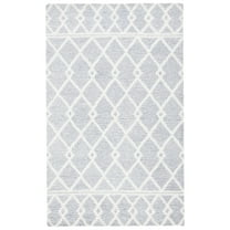 SAFAVIEH Vermont Yasim Ogee Area Rug, Grey/Ivory, 4' x 6'